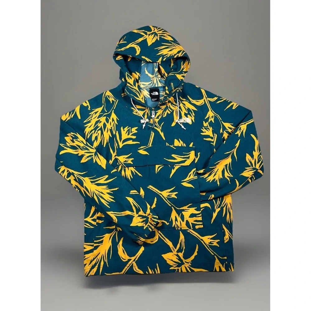 The North Face Class V Pullover Hoodie Men S Blue Coral Tropical‎ Paint Brush